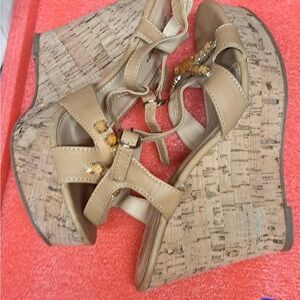 TOP Moda Tan Cork Wedges